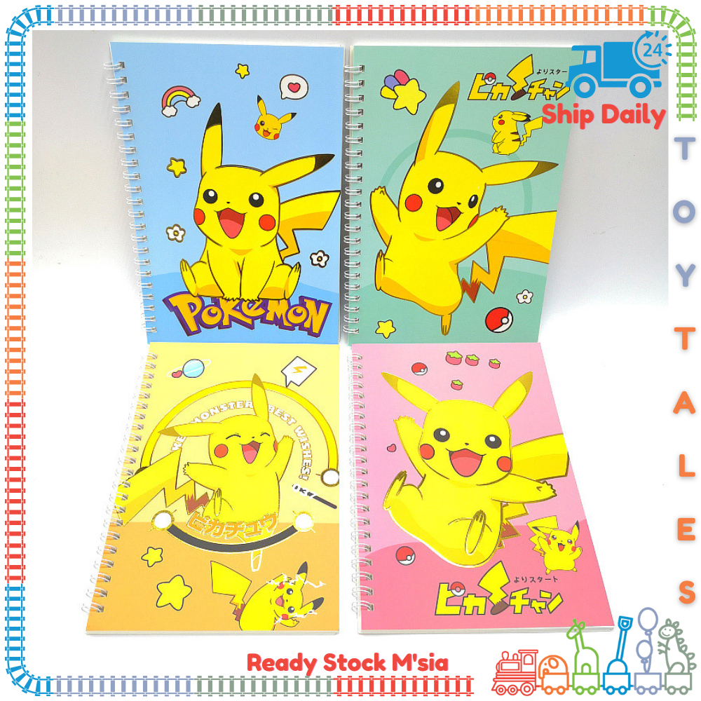 ToyTales 🍭 POKEMON NOTEBOOK 🍭 Pikachu Spiral Notebook Kids Cute Notepad ...