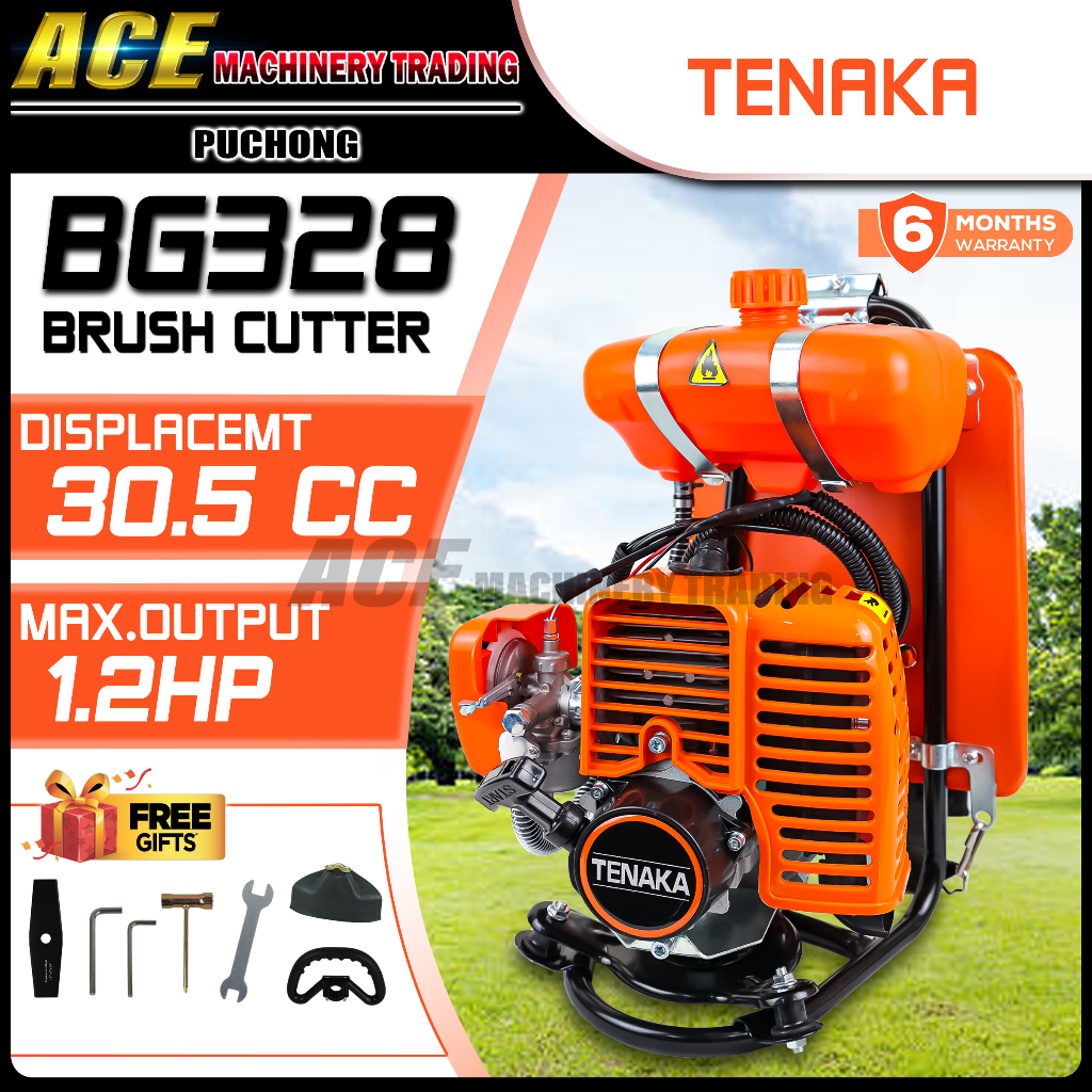 [ 100% Original ] TENAKA / BG328 Backpack Gasoline Brush Cutter/Grass ...