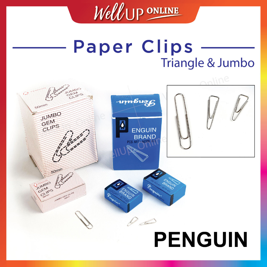 Paperclip Triangle Paper Clip 25mm / 31mm Jumbo Clip 50mm (Klip Kertas ...