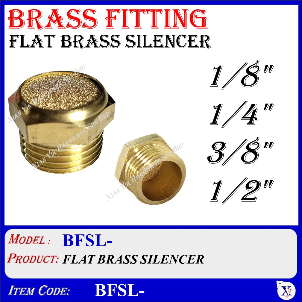BFSL- FLAT BRASS SILENCER - BRASS FITTING | Shopee Malaysia