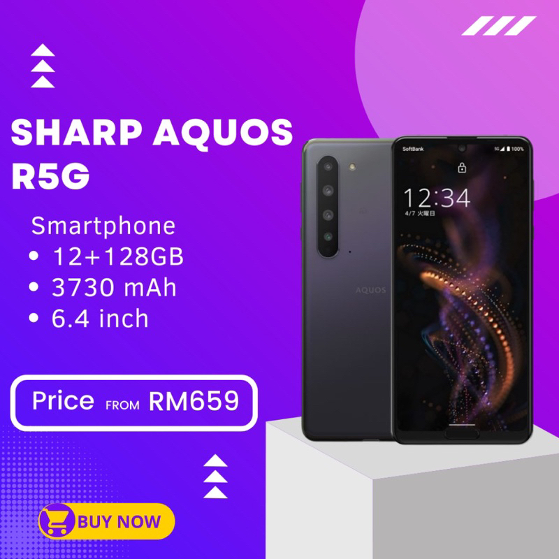 Sharp Aquos R5G (5G) 12GB RAM+256GB ROM (Original second