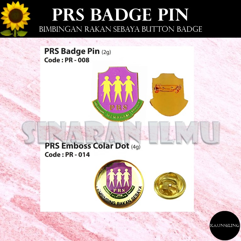 (SI)PR-008 Badge Pin PRS / PR-014 PRS EMBOSS COLAR DOT . Pembimbing ...
