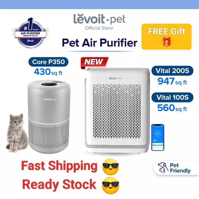 Levoit Core P350/Vital 100s/200s Air Purifier Pet Care Hair Allergies ...