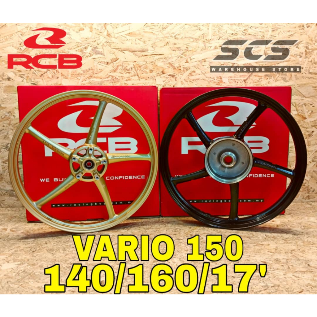 SP522 RACING BOY HONDA VARIO 150 RCB SPORT RIM GOLD / BLACK SP 522 140 ...