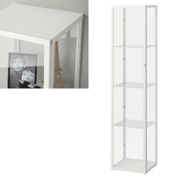 PENANG Kabinet Kaca Glass Cabinet Black BLÅLIDEN 35x32x151cm Black ...