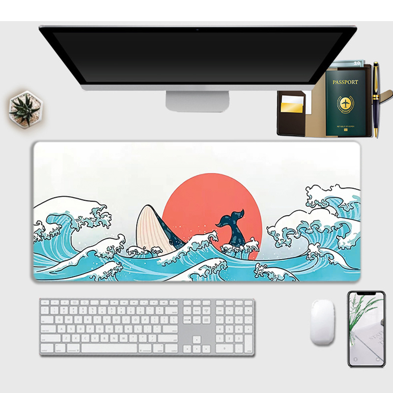 Large Mouse Pad, Coral Sea Gaming Mousepads, NonSlip Rubber Table Mat