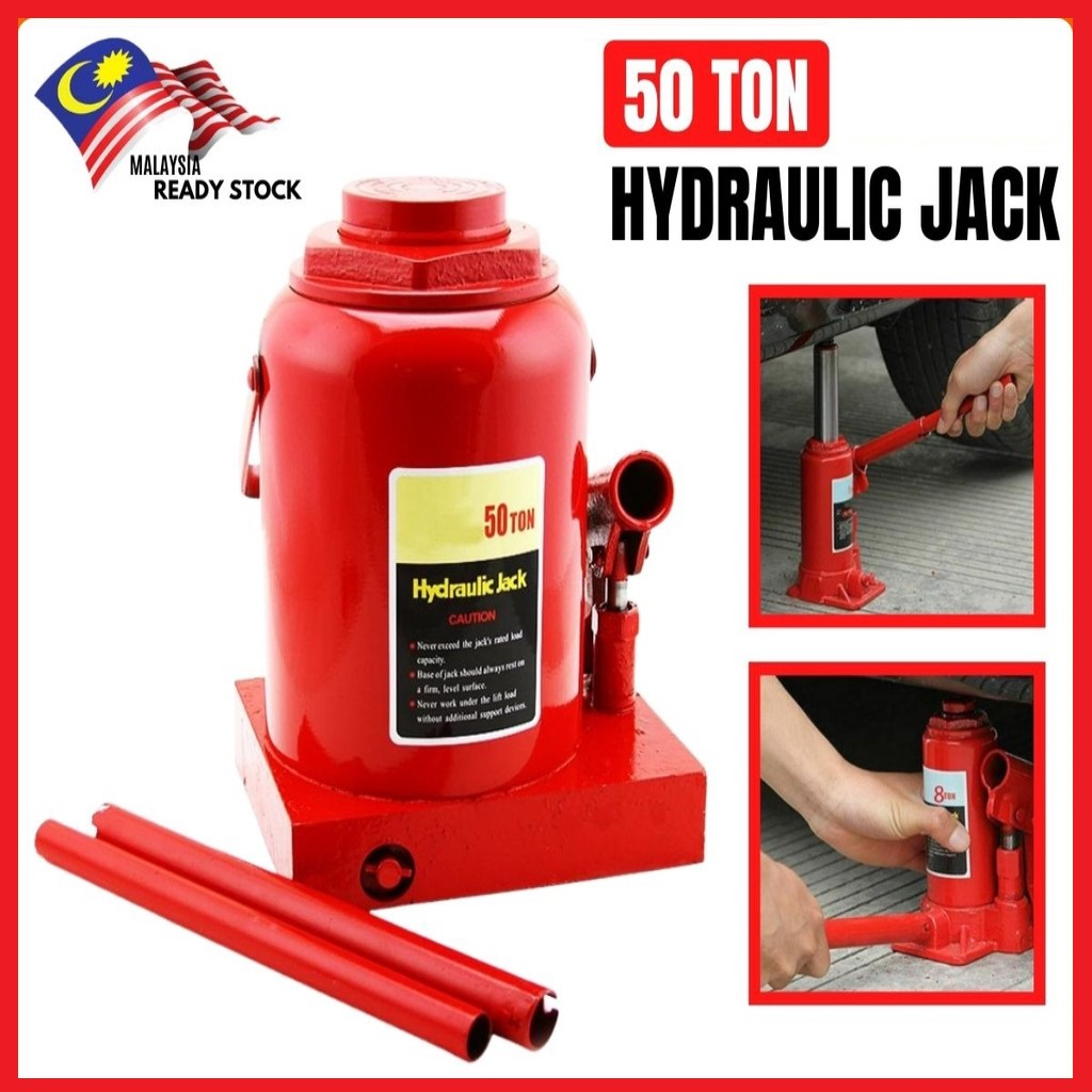 【Heavy Duty】50 Ton Hydraulic Bottle Jack Heavy Duty Car Vehicle Van