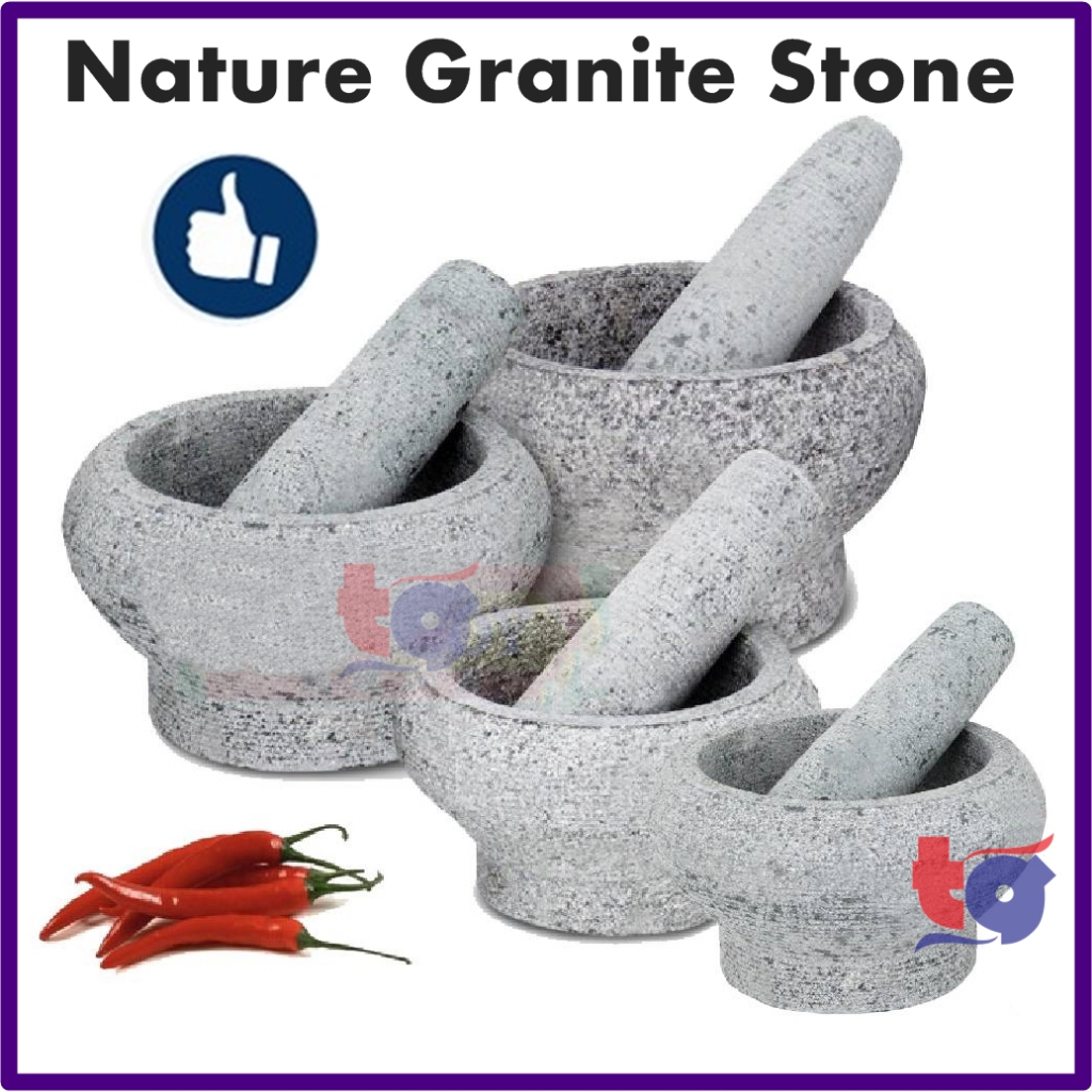 🔥READY STOCK🔥 Mortar And Pestle Set / Lesung Batu Guacamole Salsa