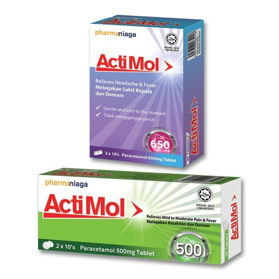 ACTIMOL 500MG/650 MG (10'S)/STRIP | Shopee Malaysia