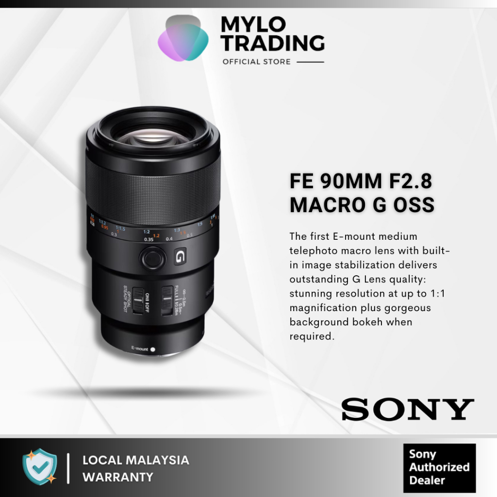 Sony FE 90mm f/2.8 Macro G OSS Lens - SEL90M28G For Sony A7IV A7MK