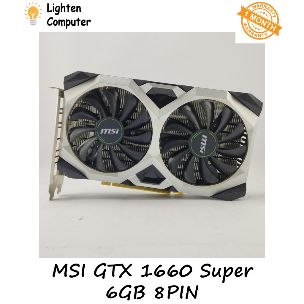 【USED】MSI GeForce GTX 1660 SUPER VENTUS XS OC Graphic Card | 8 pin ...