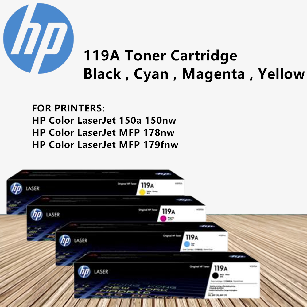 HP 119A Kartrij Toner Laser Asli Hitam Biru Magenta Kuning / Black ...
