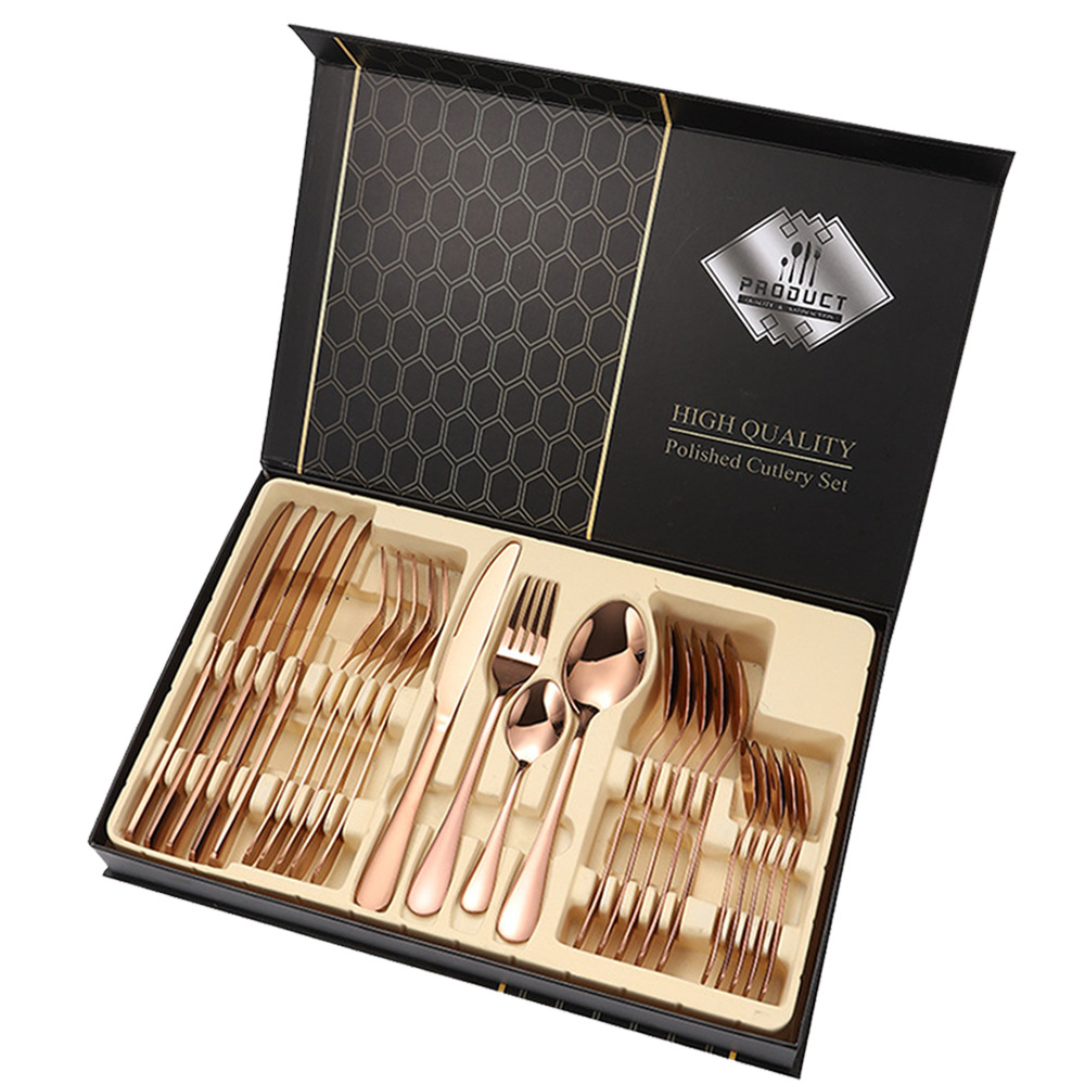 JOM Stainless Steel 24 Piece Cutlery Set EuropeanStyle Tableware Set