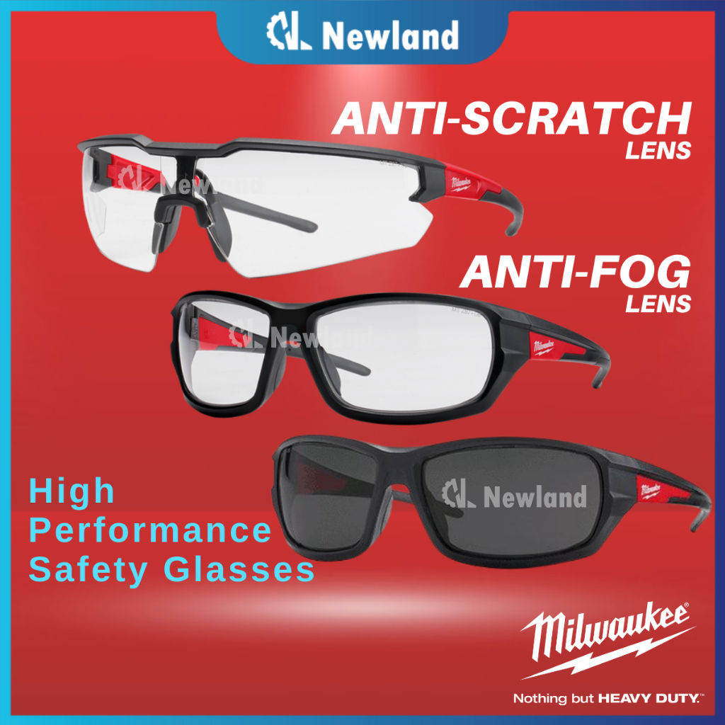 Milwaukee Safety Glasses Clear High Performance /Tinted High