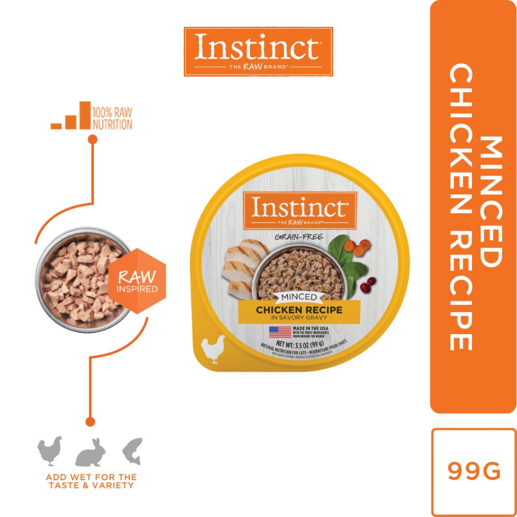 Instinct Cat Original Minced Cups Chicken 99g Wet Cat Food