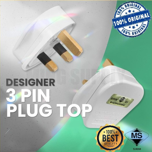 SIRIM 13A Fused Plug Top 3 Pin Plug Top Suis Socket Electric | Shopee ...