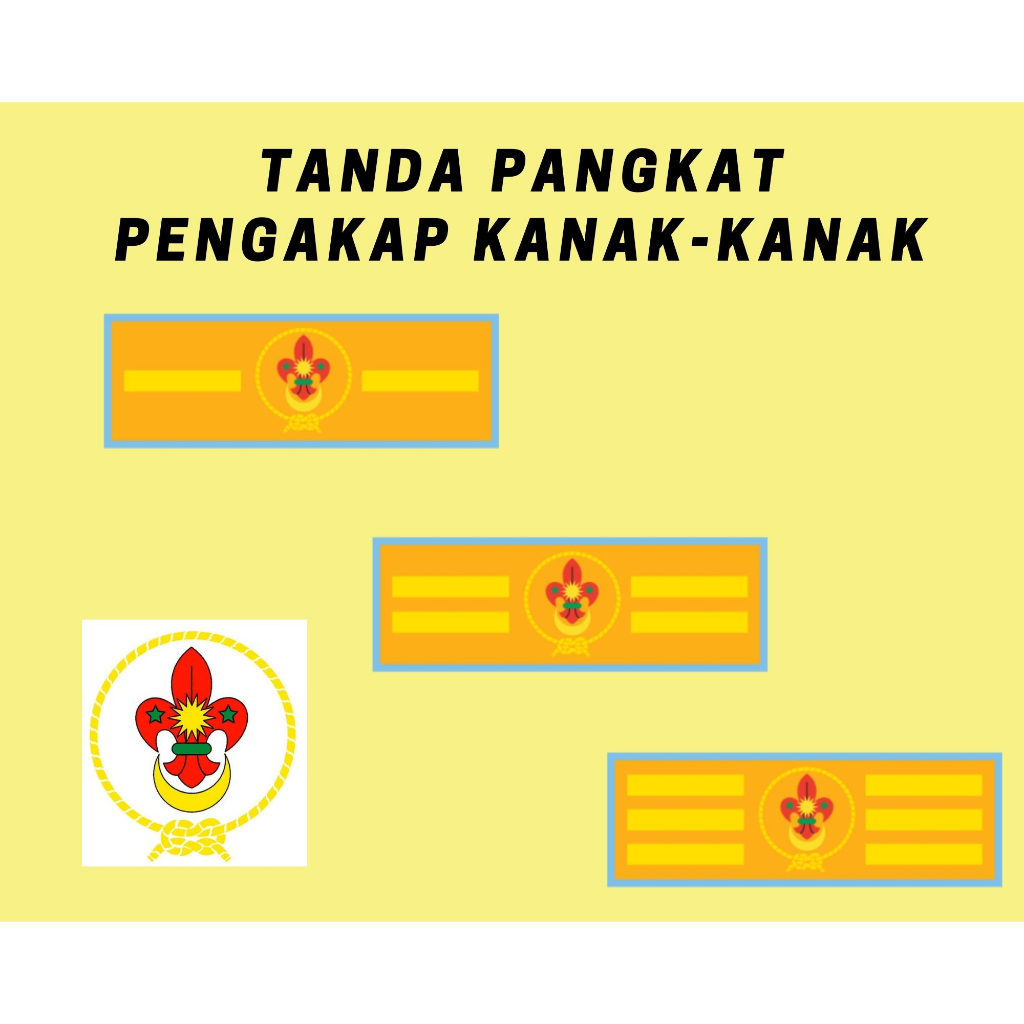 LENCANA PENGAKAP SEKOLAH (TANDA PANGKAT KANAK-KANAK) ORIGINAL | Shopee ...