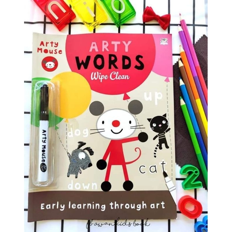 ARTY WORDS WIPE CLEAN.EARLY LEARNING THROUGH ART. FIRST WORDS WITH ...