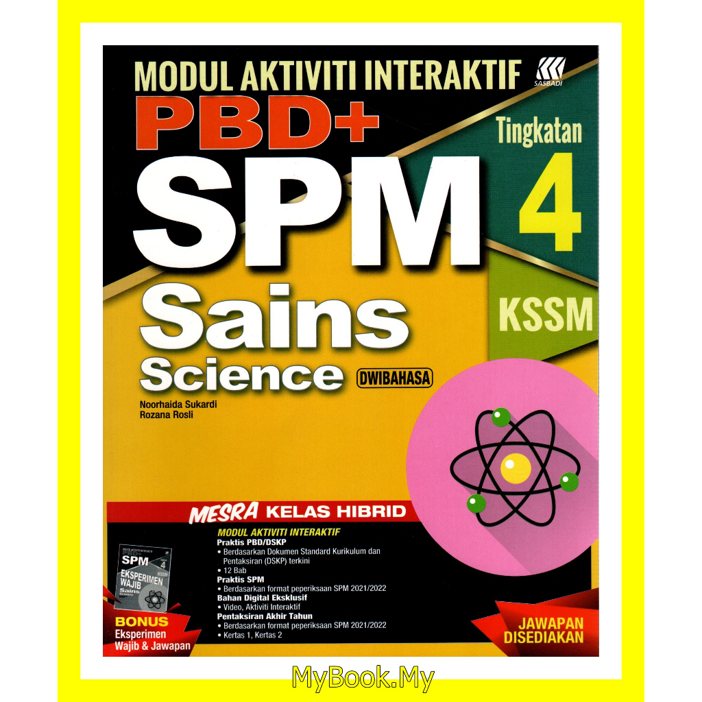 Baru Myb Buku Latihan Modul Aktiviti Interaktif Pbd Tingkatan 4 Sains Science Dwibahasa