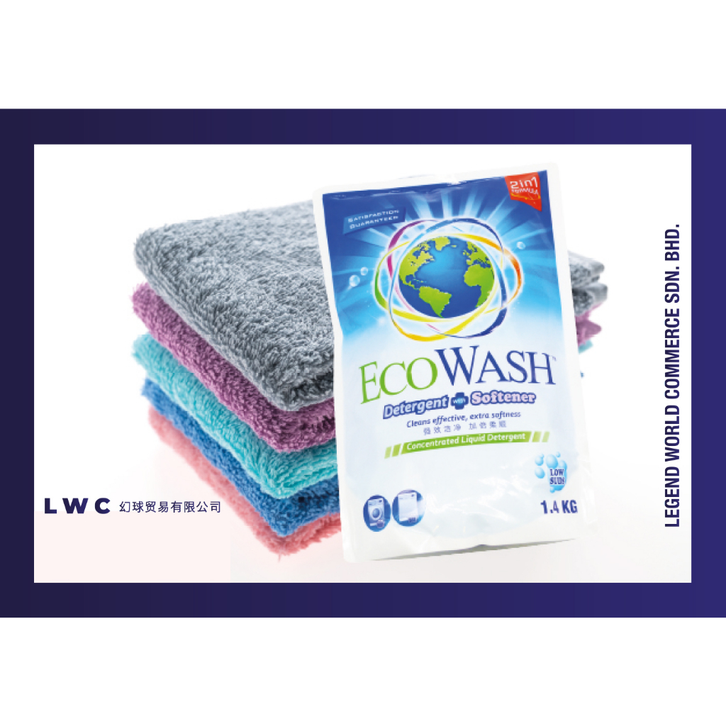 ECOWASH 2 IN 1 LAUNDRY DETERGENT + SOFTENER (1.4KG) Shopee Malaysia