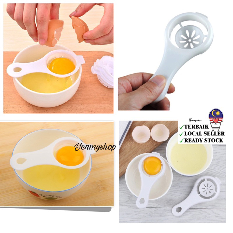 Handle Spoon Shape Egg Yolk Separator Divider Filter Baking Cake Tool ...