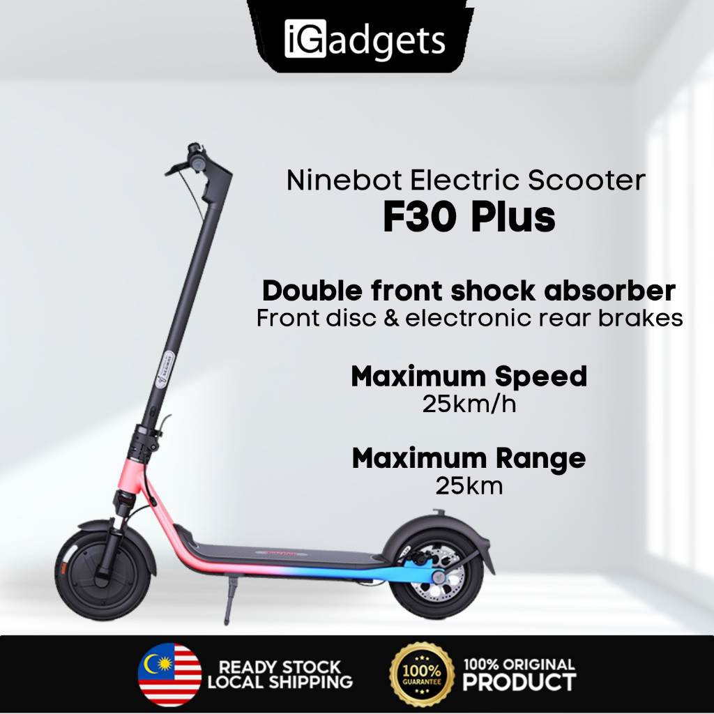 Segway Ninebot F30 Plus Electric Scooter Shopee Malaysia