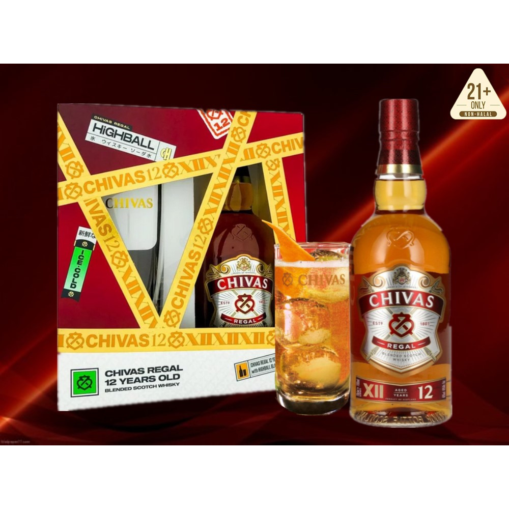 Chivas Regal 12 Yr Old Scotch Whisky Limited Edition Gift Pack (Free ...