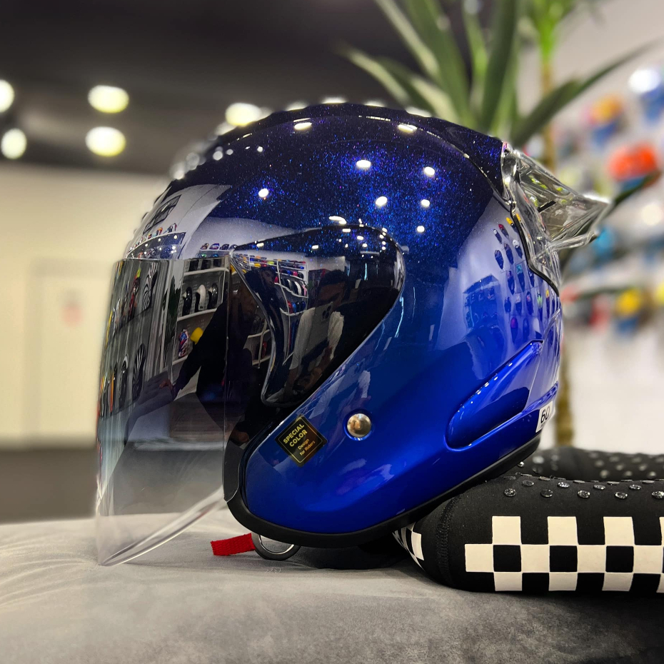ARC Ritz 2 Tone Special Colour Helmet 2 Tone Visor Spoiler Blue ...