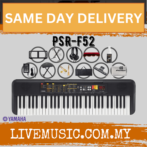 Hvad angår folk fysisk hundehvalp Yamaha PSR-F52 61 Keys Portable Keyboard Electronic Piano with Bench &  Accessories ( PSRF52 / PSR F52 ) | Shopee Malaysia