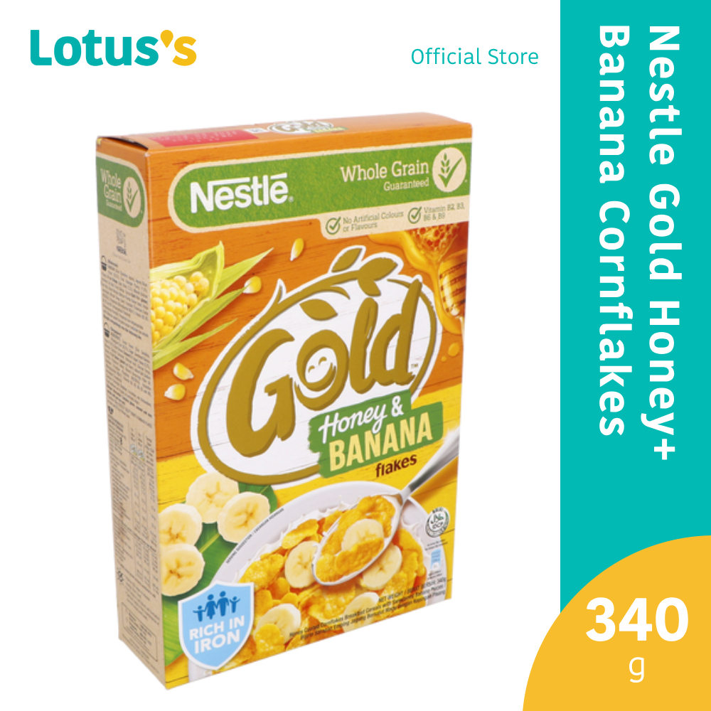 Nestle Gold Honey + Banana Cornflakes (340g) Shopee Malaysia