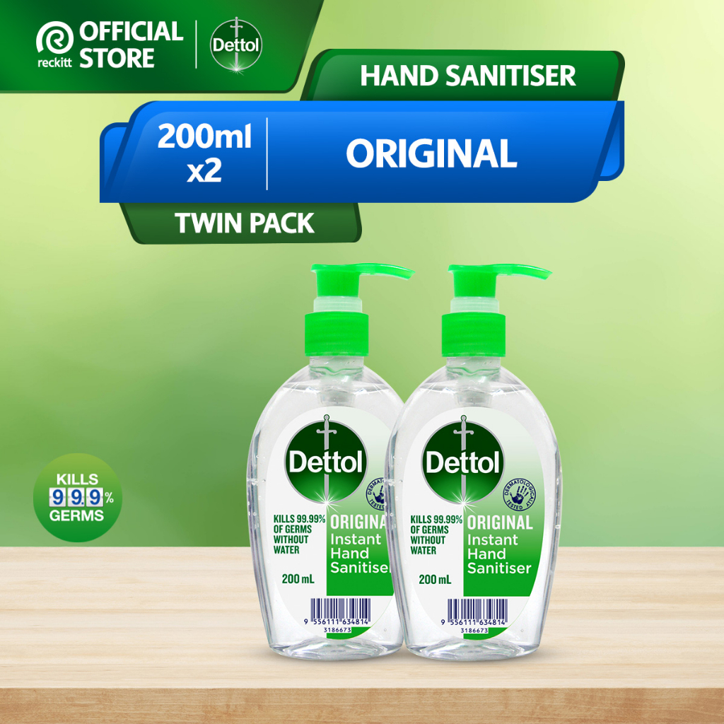 Dettol Antibacterial Hand Sanitiser Original (200ml x 2) Shopee Malaysia