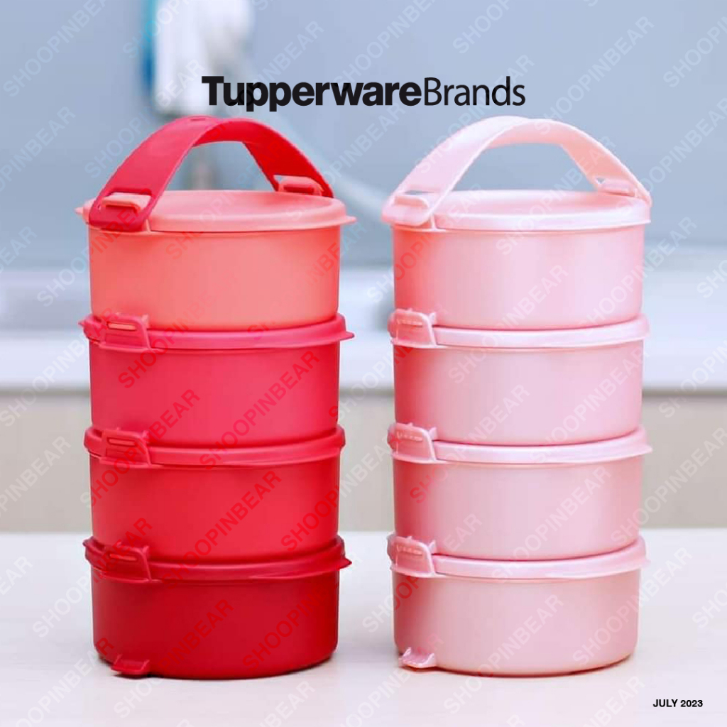 New Tuppao Buddy Microwaveable Tupperware Tup Tiffin Set Ml Bekas Makanan Bertingkat