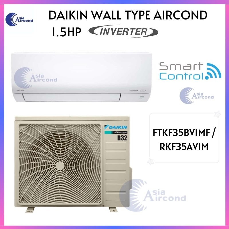 Daikin Wall Mounted Standard Inverter Built In Wifi R32 Ftkf Series