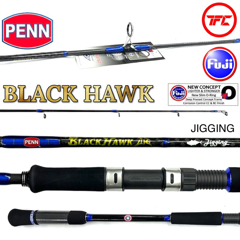 Seeksbass Japan Fuji Guides Boat Spinning Rod 6 Slow Jigging, Reel