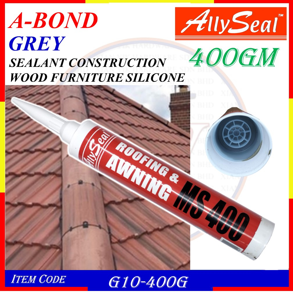 (1pc, 5pcs) ALLYSEAL MS400 (GREY) AWNING SILICONE G10-400G 屋瓦胶 | Shopee ...