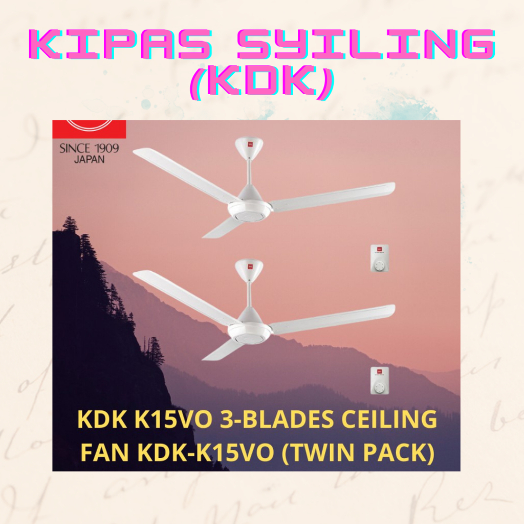 KIPAS SYILING KDK WARNA PUTIH / KIPAS 3 BILAH Shopee Malaysia