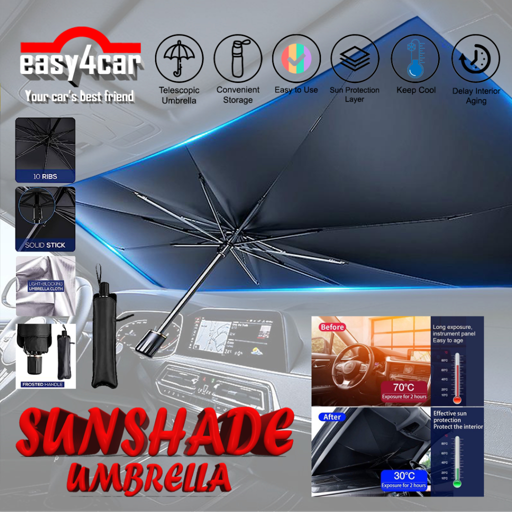 Sun shade Umbrella Front Windscreen UV Rays Heat Sun Visor Umbrella