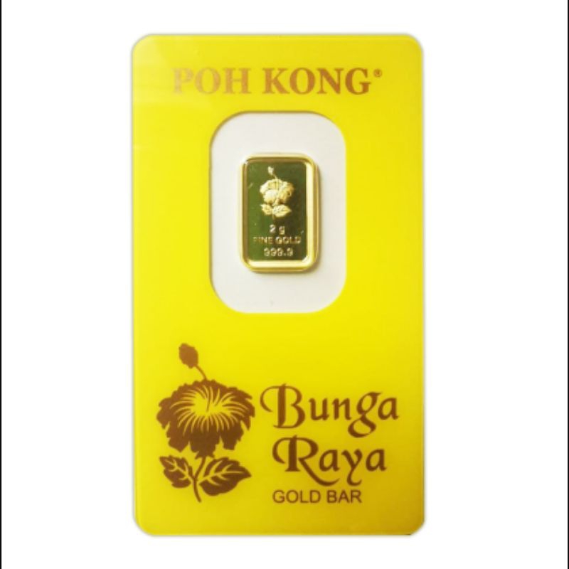 Poh Kong Gold Bar (Au 999.9) 24K - Bunga Raya Edition | Shopee Malaysia