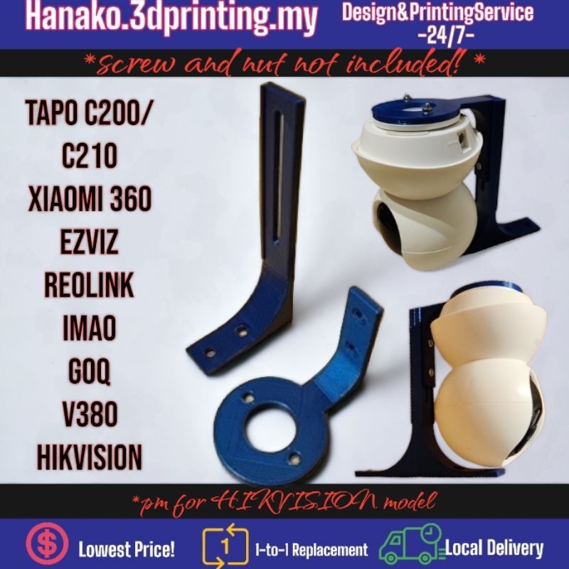  3dprint cctv holders tapo xiaomi ezviz reolink imou goq v380