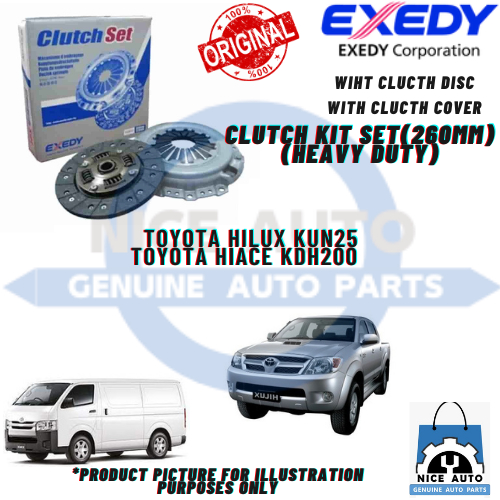 TOYOTA HILUX KUN25 / HIACE KDH200 CLUTCH KIT SET BRAND EXEDY(260MM