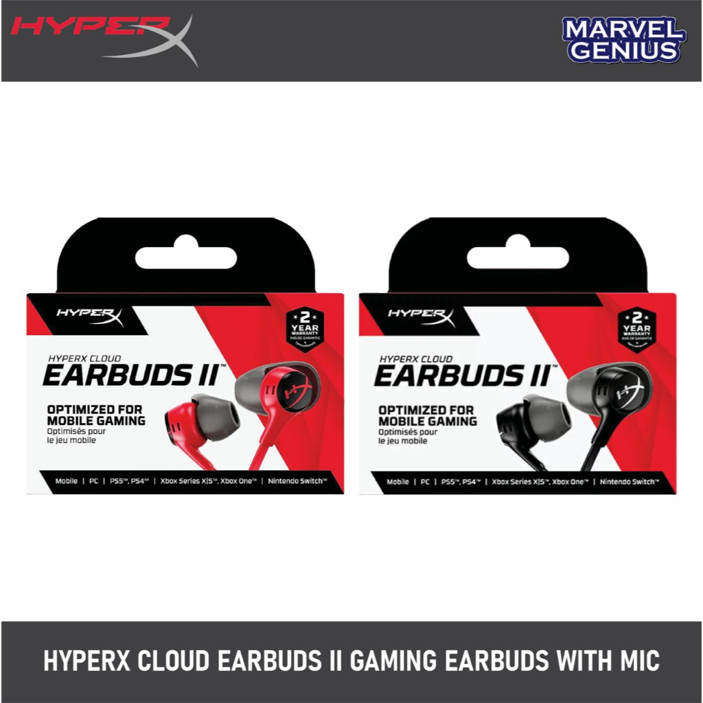 HyperX Cloud Earbuds II Gaming Headphones with Mic (Mobile/Nintendo