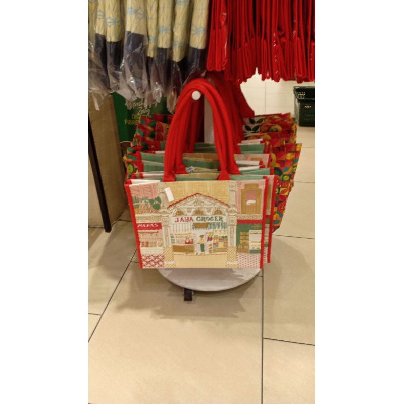 NEW Jaya Grocer Bingka Canvas Bag printed Shopee Malaysia