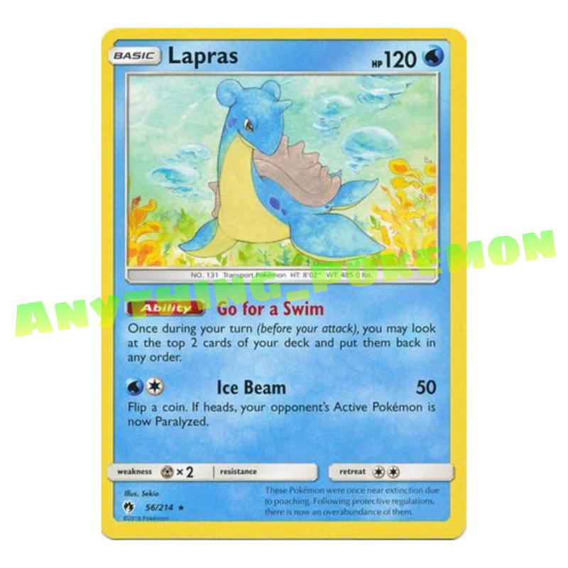 Pokemon Card - Lapras (054/264), (029/198), (56/214), (31/181) -  NORMAL/RARE/REVERSE HOLO - Sword&Shield,Sun&Moon | Shopee Malaysia