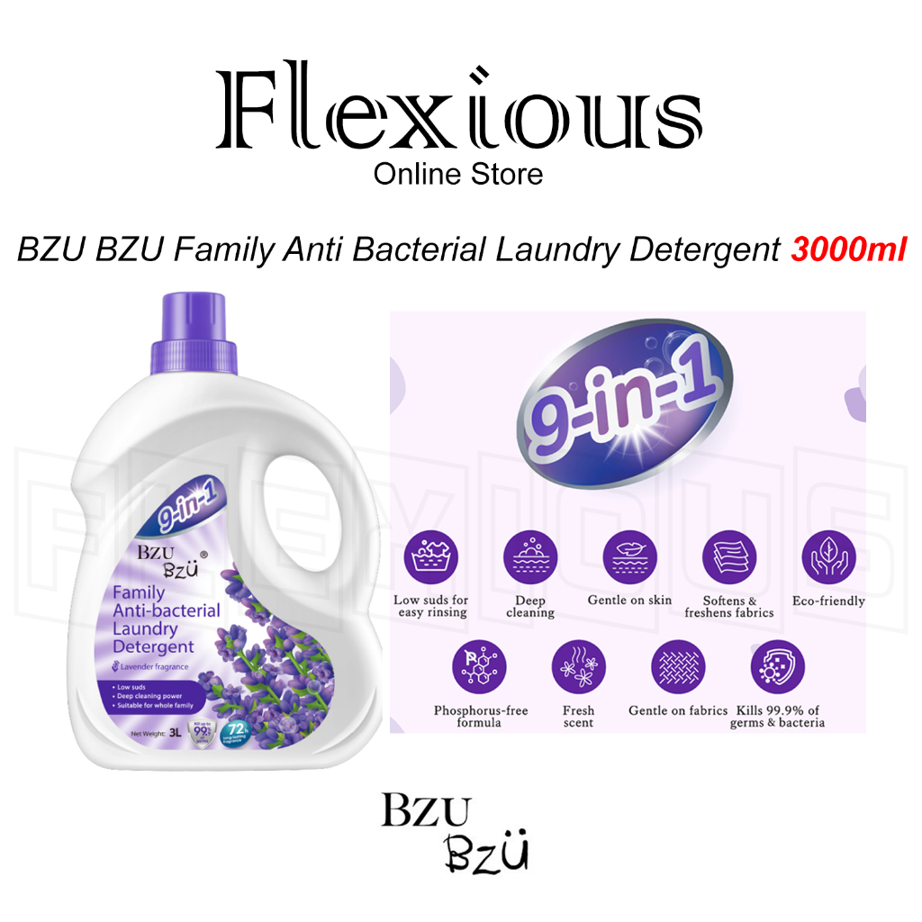 *BZU BZU* Family Anti Bacterial Laundry Detergent 3000ml Shopee Malaysia