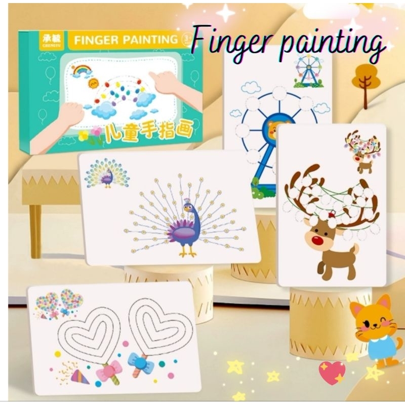 finger painting art for kids/finger painting art set/ kid diy finger