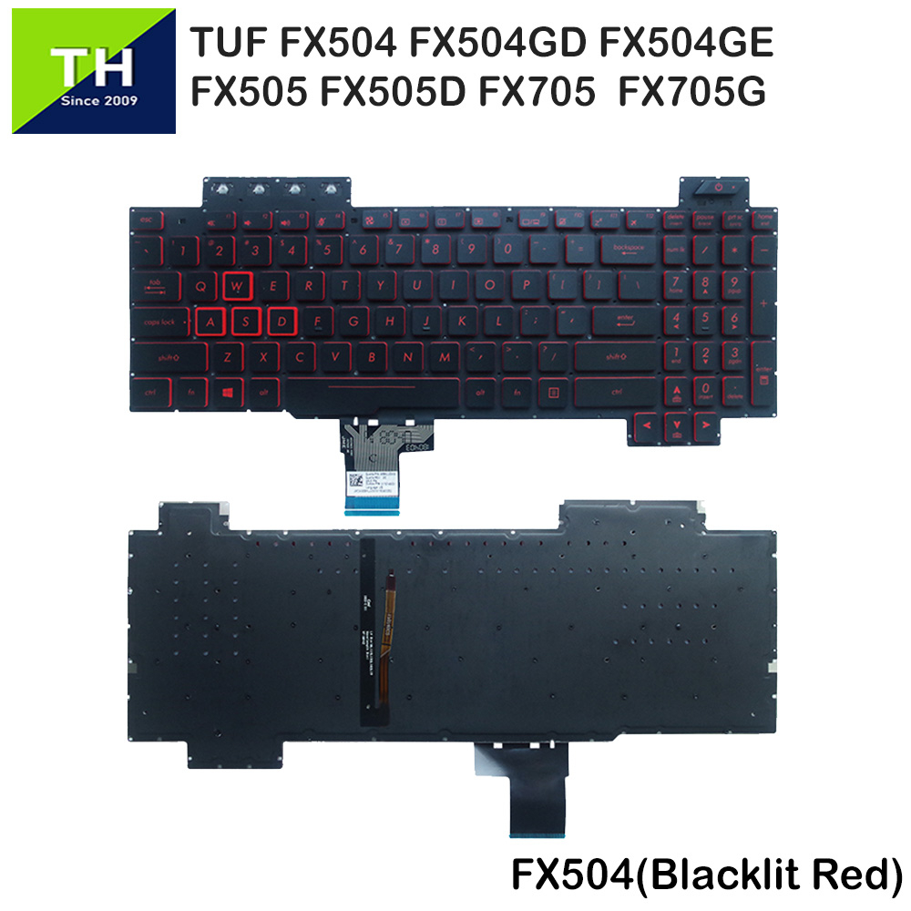 Asus TUF Gaming FX504 FX504GD FX504GE Backlit Red Laptop Replacement ...