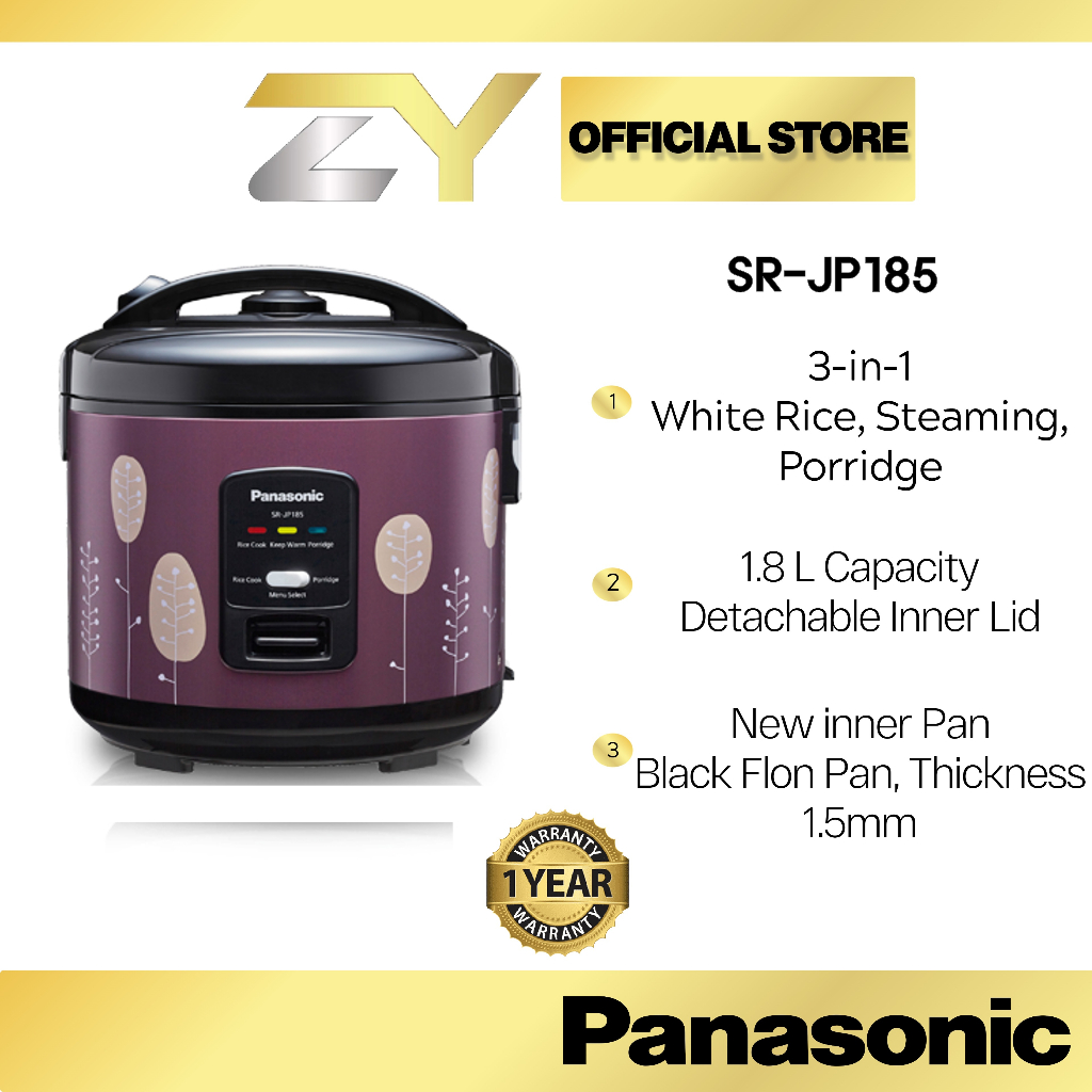 Panasonic 1.8L Mechanical Jar Rice Cooker SRJP185 (Random Colour