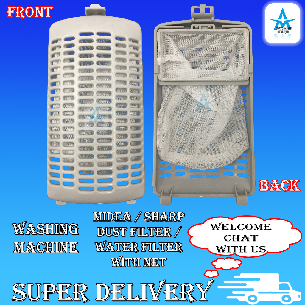 Midea / Sharp Washing Machine Lint Filter Filter Dust Bag Penapis Mesin Basuh MFW852S Shopee