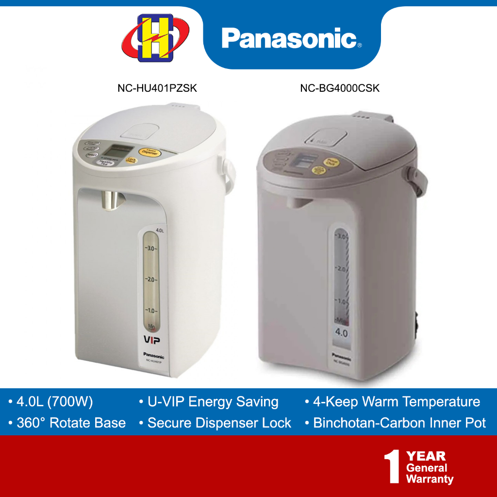 Panasonic Thermo Pot (4 L) Energy Saving Keep Warm Temperature Electric ...