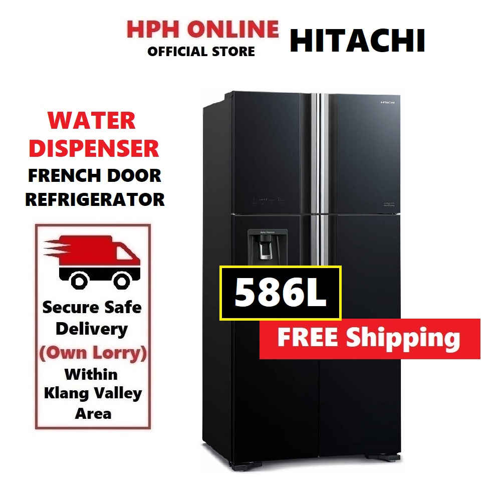 Hitachi French Door Inverter Fridge Refrigerator (586L) RW720P7M GBK
